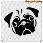 Sticker PUG pour moto, casque et décoration