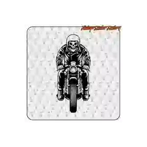 Cafe-Racer-Schädelaufkleber | Motorradvinyl