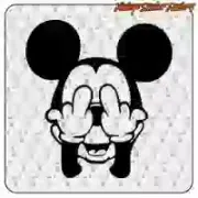 Mickey-Aufkleber aus konturgeschnittenem Vinyl