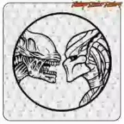 Autocollant Alien vs Predator de science-fiction