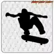Skater skateboard die-cut vinyl sticker