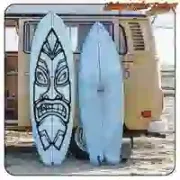Tiki Board Surf Sticker | Vintage Sticker Factory