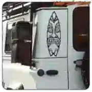 Pegatina de surf Tiki Board | Vintage Sticker Factory