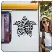 Pegatina Tribal Turtle de tortuga tribal