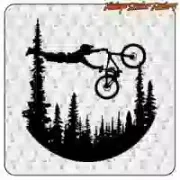 BMX Jump Sticker in Cut Vinyl