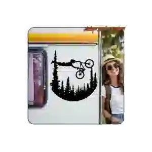 Autocollant BMX Jump en vinyle de découpe