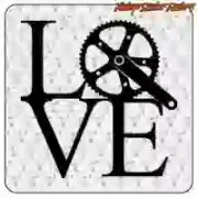 LOVE BIKE Fahrradaufkleber aus Schneidevinyl