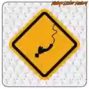 Bungee jumping sticker for extreme sports