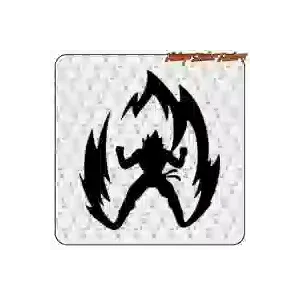 Goku in Flames Sticker Inspired by Dragon Ball