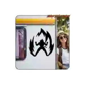 Goku in Flammen Aufkleber | Geschnittene Vinylfolie