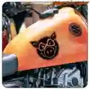 PIG WHEELS AUFKLEBER. KAUFEN SIE VINYLAUFKLEBER.
