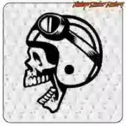 SKULL HELMET STICKER. BUY VINYL STICKERS.