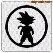 Autocollant vinyle Goku Lune | Dragon Ball