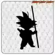 Goku sticker in cut vinyl