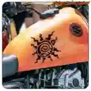Tribal-Sonnenaufkleber im Surf-Stil