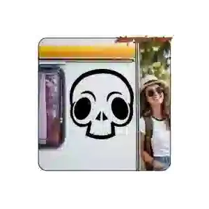 Pegatina de calavera para moto y casco
