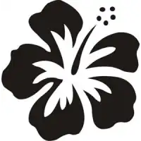 Sticker Flor Hawaiana Hibiscus