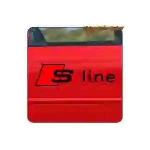 S LINE Aufkleber mit Audi-Bezug | Dekoratives Vinyl