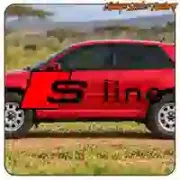 S LINE Aufkleber mit Audi-Bezug | Dekoratives Vinyl
