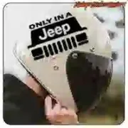 Autocollant décoratif «ONLY IN A JEEP»