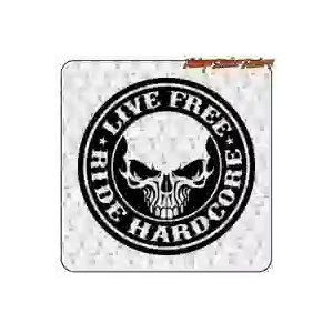 AUTOCOLLANT LIVE FREE - RIDE HARDCORE. ACHETEZ DES AUTOCOLLANTS EN VINYLE.