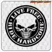 LIVE FREE - RIDE HARDCORE STICKER. BUY VINYL STICKERS.