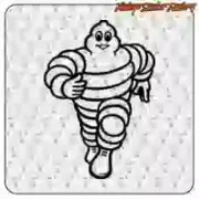 Pegatina Bibendum vintage para coche