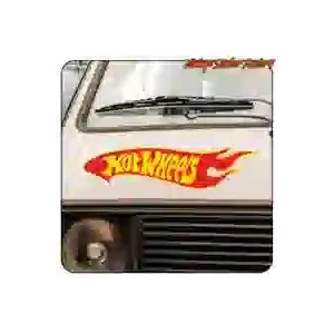 Hot Wheels Aufkleber auf dem Kopf, 1980er