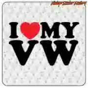 Autocollant I LOVE MY VW pour voiture et vitre