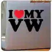 I LOVE MY VW Aufkleber für Auto und Scheibe