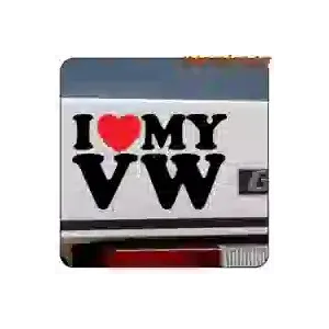 I LOVE MY VW Aufkleber für Auto und Scheibe
