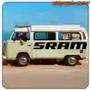 Autocollant SRAM en vinyle pour vélo