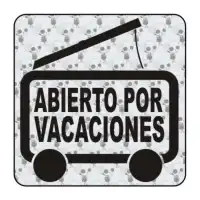 Sticker Abierto por vacaciones 2