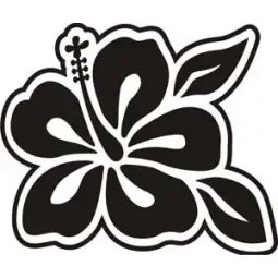 Sticker Flor Hawaiana Hibiscus
