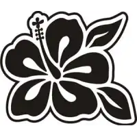 Sticker Flor Hawaiana Hibiscus