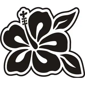 Sticker Flor Hawaiana Hibiscus