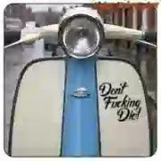Autocollant DON’T FUCKING DIE pour moto et casque