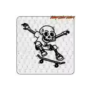 Autocollant Skater Skull en vinyle pour skateboard