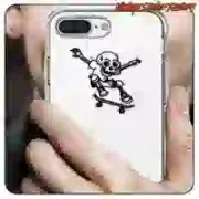 Autocollant Skater Skull en vinyle pour skateboard