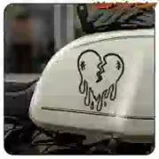 Pegatina Corazón roto para moto y café racer