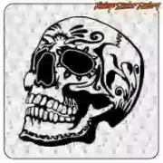 Pegatina Sugar Skull para moto y café racer