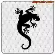 Autocollant gecko pour moto vintage