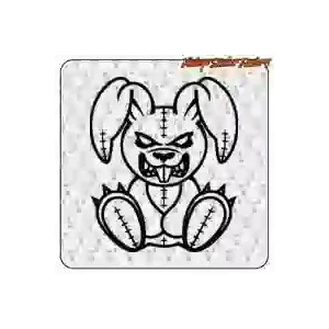 Evil Bunny Aufkleber für Motorrad und Café Racer