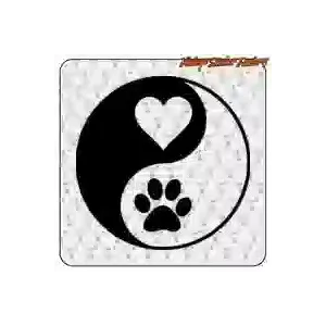 Dog Love Ying Yang Aufkleber für Hundefreunde