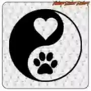 Autocollant Dog Love Ying Yang pour amoureux des chiens