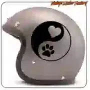 Autocollant Dog Love Ying Yang pour amoureux des chiens