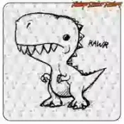 Pegatina RAWR. Comprar pegatinas.