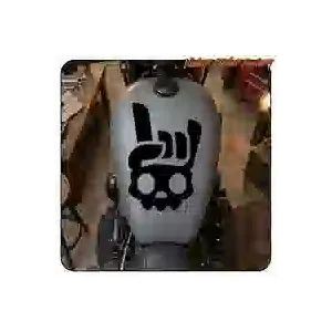 Satan Skull motorcycle sticker | Vintage Sticker Factory