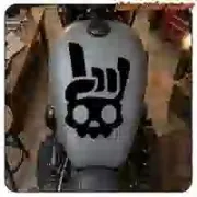 Pegatina Satan Skull para moto | Vintage Sticker Factory
