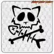 Autocollant tête de mort DEAD CAT Custom Culture